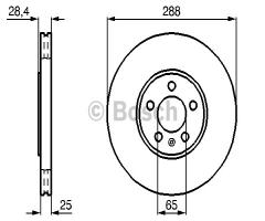 Bosch 0986478619 tarcza hamulc. vw golf iii  94-97 2,0-2,9vr6, vw passat (3a2, 35i)