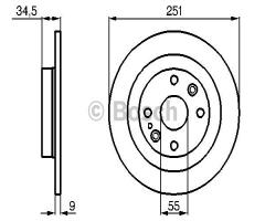 Bosch 0986478701 tarcza hamulc., mazda 323 s iv (bg)