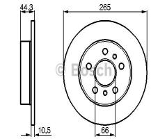 Bosch 0986478757 tarcza hamulc., renault laguna i (b56_, 556_)