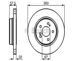 Bosch 0986478793 tarcza hamulc., mercedes-benz klasa e (w124)