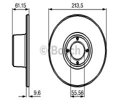 Bosch 0986478811 tarcza hamulc. rover mini  74-97, austin mini, rover mini