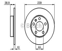 Bosch 0986478894 tarcza hamulc. vw golf iii vr6  94-97 tył, vw golf iii (1h1)