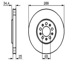 Bosch 0986478976 tarcza hamulc.