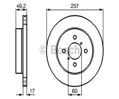 Bosch 0986478984 tarcza hamulc. suzuki ignis  00-, suzuki ignis (fh)