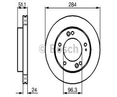 Bosch 0986479020 tarcza hamulc. kia sportage  94-04 przód, kia sportage (k00)