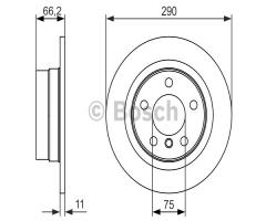 Bosch 0986479043 tarcza hamulc. bmw 1 f20  11- tył, bmw 1 (f20)