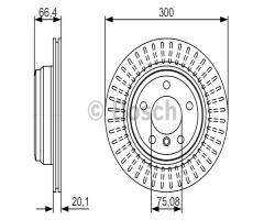 Bosch 0986479045 tarcza hamulc. bmw 3 f30  11- tył, bmw 3 (f30, f35, f80)