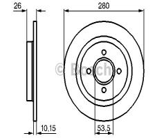 Bosch 0986479049 tarcza hamulc. ford focus st170 98-04 tył, ford focus (daw, dbw)