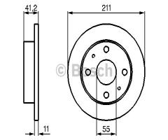 Bosch 0986479119 tarcza hamulc. daihatsu cuore  98-, daihatsu cuore vi (l7_)