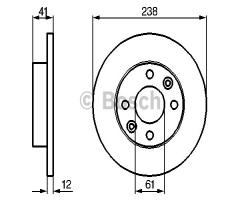 Bosch 0986479165 tarcza hamulc. dacia logan  04-, dacia logan (ls_), renault logan i (ls_)