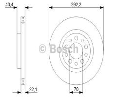 Bosch 0986479326 tarcza hamulc. alfa romeo 159  05- tył, alfa romeo 159 (939)