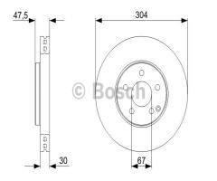 Bosch 0986479333 tarcza hamulc. mercedes w211 e-klasa  03-09 przód, mercedes-benz klasa e (w211)