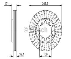 Bosch 0986479359 tarcza hamulc. nissan patrol gr ii  97-, nissan patrol gr ii wagon (y61)