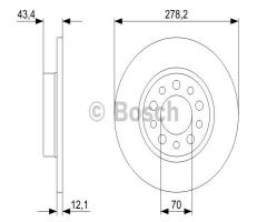 Bosch 0986479378 tarcza hamulc. alfa romeo 159  05- tył, alfa romeo 159 (939)