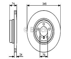 Bosch 0986479440 tarcza hamulc. bmw 7 e65/e66  05-08 tył wen., bmw 7 (e65, e66, e67)