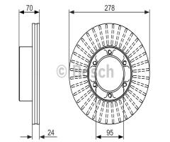 Bosch 0986479488 tarcza hamulc. renault master  80-97, renault master i nadwozie pełne (t__)