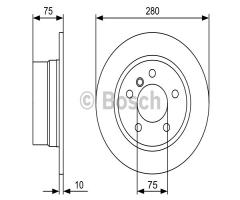 Bosch 0986479494 tarcza hamulc. bmw z4 e85  03- tył, bmw z4 (e85)