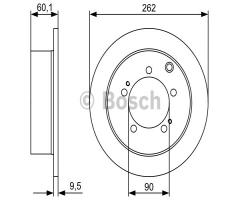 Bosch 0986479512 tarcza hamulc. mitsubishi pajero pinin  99- tył