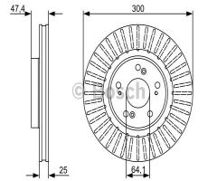 Bosch 0986479534 tarcza hamulc., honda civic vii hatchback (eu, ep, ev)