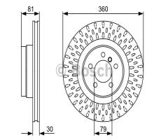 Bosch 0986479557 tarcza hamulc. range rover  05-12 przód, land rover range rover iii (lm)