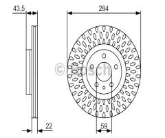 Bosch 0986479558 tarcza hamulc. fiat 500l  12- przód, fiat 500l