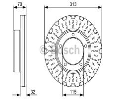 Bosch 0986479567 tarcza hamulc., lexus lx (uzj100), toyota land cruiser 100 (uzj100)