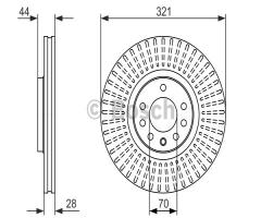 Bosch 0986479571 tarcza hamulc. opel astra h  05-10 2,0 turbo, opel astra h (l48)