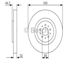 Bosch 0986479593 tarcza hamulc., alfa romeo 156 (932)