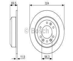 Bosch 0986479598 tarcza hamulc., kia carnival / grand carnival iii (vq)