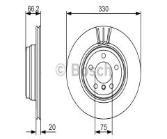 Bosch 0986479622 tarcza hamulc., bmw 3 (f30, f35, f80)