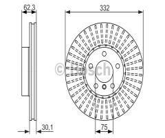 Bosch 0986479624 tarcza hamulc., bmw x5 (e70)