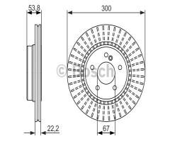 Bosch 0986479653 tarcza hamulc., chrysler crossfire, mercedes-benz klasa e (w210)