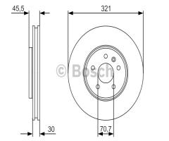 Bosch 0986479667 tarcza hamulc., opel astra j sports tourer, vauxhall zafira mk iii (p12)