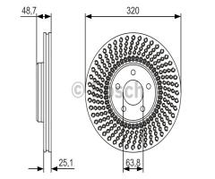 Bosch 0986479680 tarcza hamulc., volvo v40 hatchback