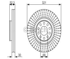 Bosch 0986479690 tarcza hamulc., vw passat variant (3b6)