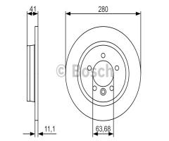 Bosch 0986479691 tarcza hamulc., volvo v40 hatchback