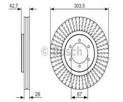 Bosch 0986479694 tarcza hamulc., hyundai terracan (hp)