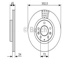 Bosch 0986479700 tarcza hamulc., mazda rx 8 (se17)