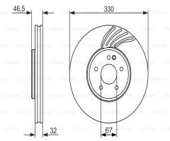 Bosch 0986479719 tarcza hamulc., chrysler crossfire, mercedes-benz klasa e (w210)