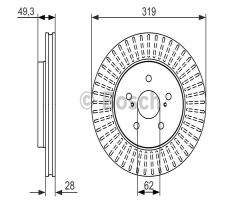 Bosch 0986479722 tarcza hamulc., lexus rx (mhu3_, gsu3_, mcu3_)