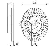 Bosch 0986479727 tarcza hamulc., bmw x3 (f25)