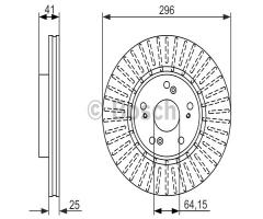 Bosch 0986479744 tarcza hamulc., honda accord viii (cu)