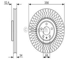 Bosch 0986479748 tarcza hamulc., audi a7 sportback (4ga, 4gf)