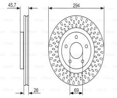 Bosch 0986479751 tarcza hamulc., chrysler sebring (js), citroËn c4 aircross, dodge avenger