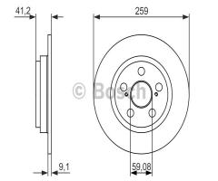 Bosch 0986479766 tarcza hamulc. toyota urban cruiser  09- tył