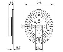 Bosch 0986479770 tarcza hamulc. kia picanto  05- 1,1crdi, hyundai i10 (pa), kia picanto (ba)