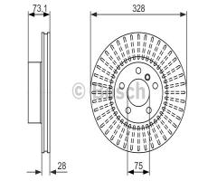 Bosch 0986479771 tarcza hamulc. bmw x3 f25  11- przód, bmw x3 (f25)