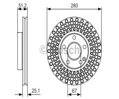 Bosch 0986479a00 tarcza hamulc. mercedes w246 b-klasa  11- przód, mercedes-benz klasa b (w246, w242)