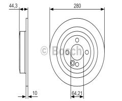 Bosch 0986479a08 tarcza hamulc. mini john cooper works  07- tył, mini mini coupe (r58)