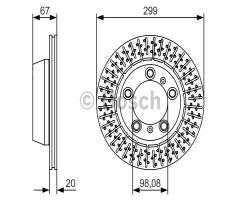 Bosch 0986479a09 tarcza hamulc. porsche boxster  04- tył, porsche boxster (981)